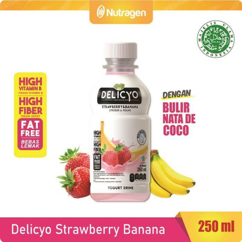 

Nutragen Delicyo Yogurt Drink Strawberry Banana 250ml
