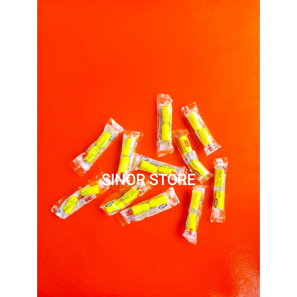 Earplug 3M E-A-Rsoft Yellow Penyumbat Telinga Saat Kerja dan Tidur