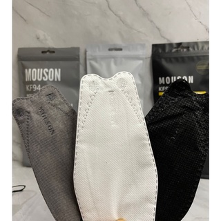 Image of Masker Mouson KF94 Putih Hitam Abu per pack isi 10 pcs Original/Kf94 Mouoson/KF94 Hitam Putih/KF94 Korea