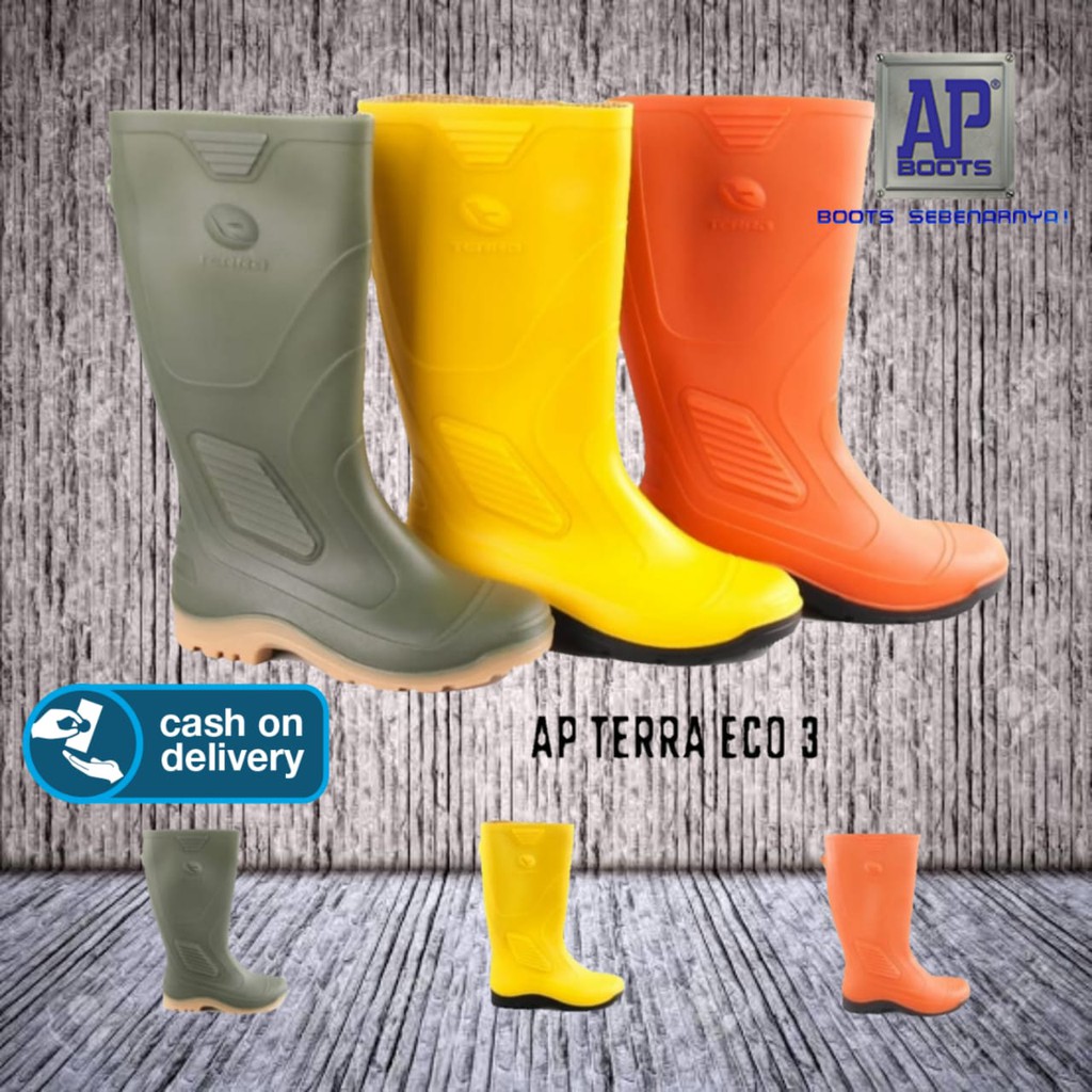 Sepatu Boot Pria Karet Kerja Proyek Lapangan Tahan Air