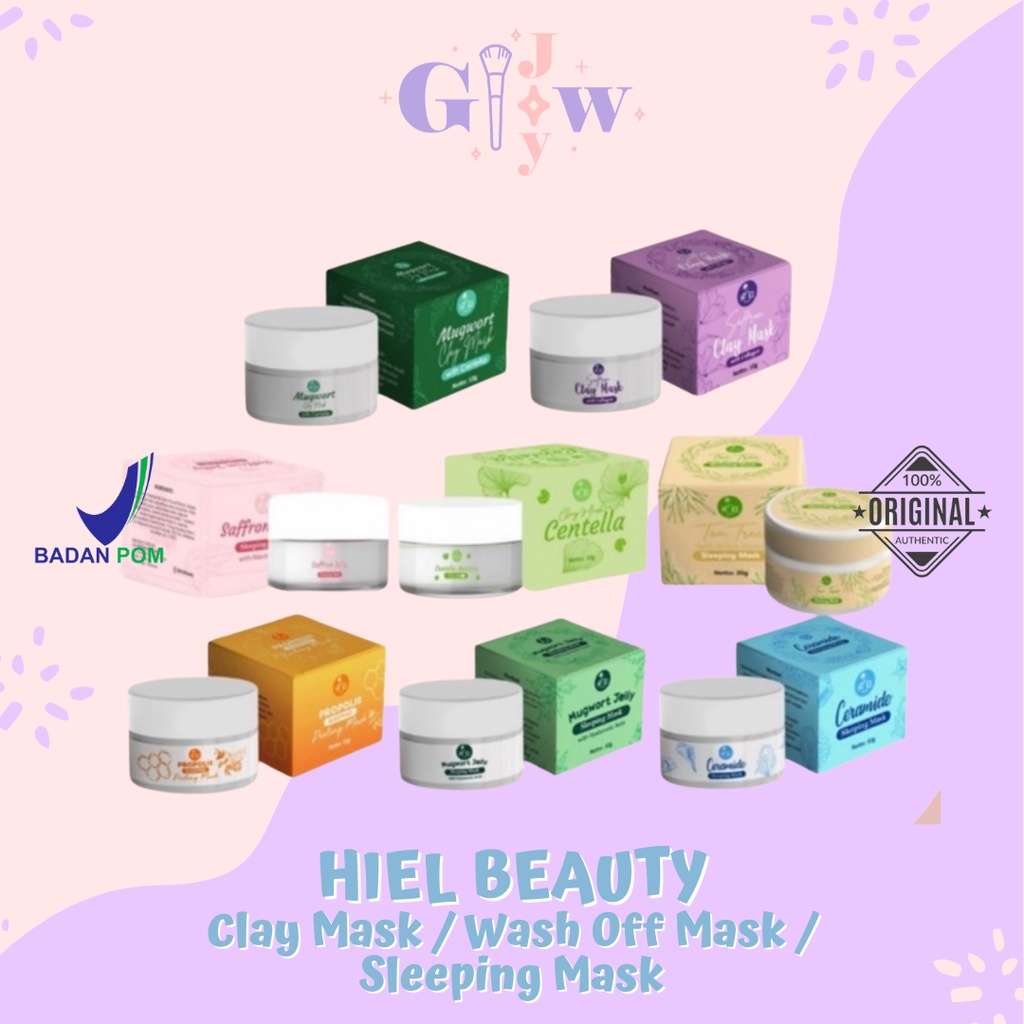 HIEL BEAUTY (10gr) clay mask sleeping mask masker murah bpom gram termurah viral saffron jelly dry s