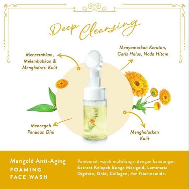 NPURE Face Foam/Wash Marigold Series (Anti Aging Facial Wash) 100 ml - Skincare Pembersih Wajah BPOM