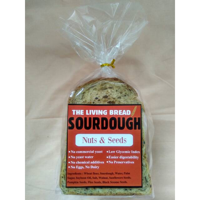 

The Living Bread Nuts & Seeds Sourdough Loaf Roti Sehat