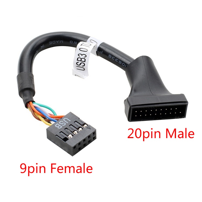 Btsg USB 3.0 19pin Male to 9pin Female Adaptor Kabel USB Papan Ibu