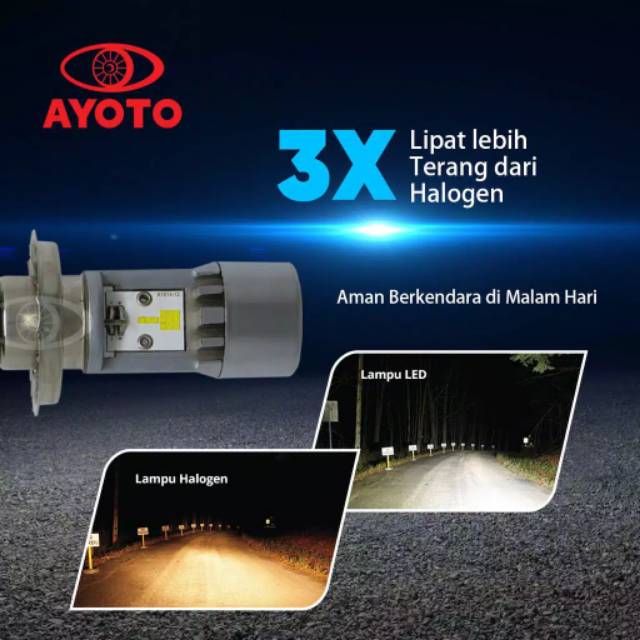 2 pcs sepasang  Lampu led H4 mobil/truck AYOTO M4A watt 30 hi/low