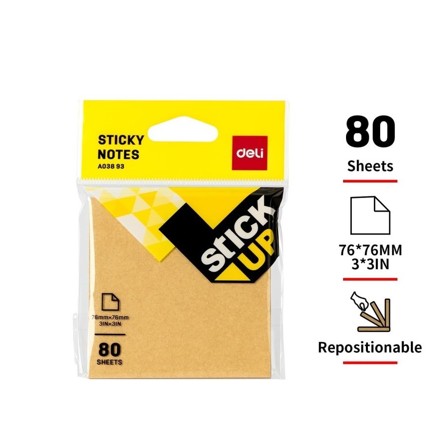 

Deli | Sticky Note Pad Notes Sticky UP | 76 x 76 mm | EA03893