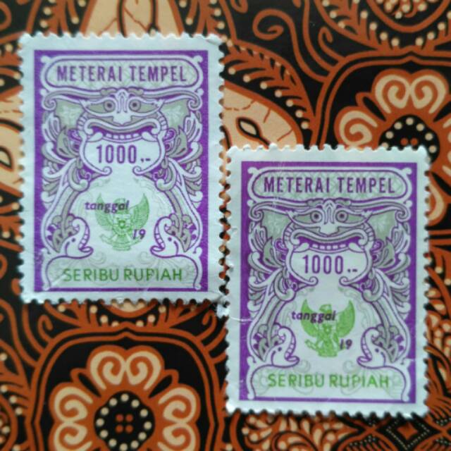 Materai 1000 Tahun 1986, 1987, 1988, 1989, 1990 Original - MTR010