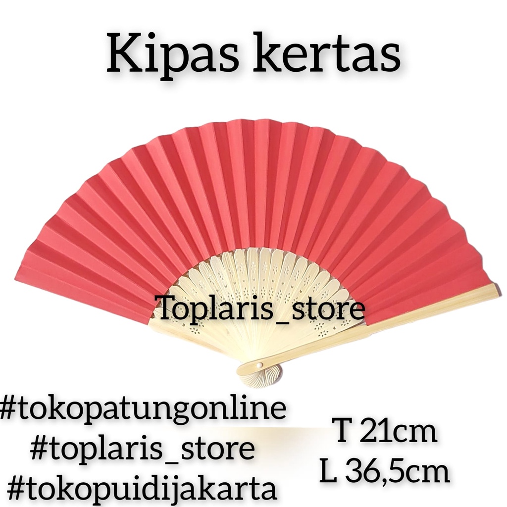 Kipas Lipat Kertas Polos Lukis Import