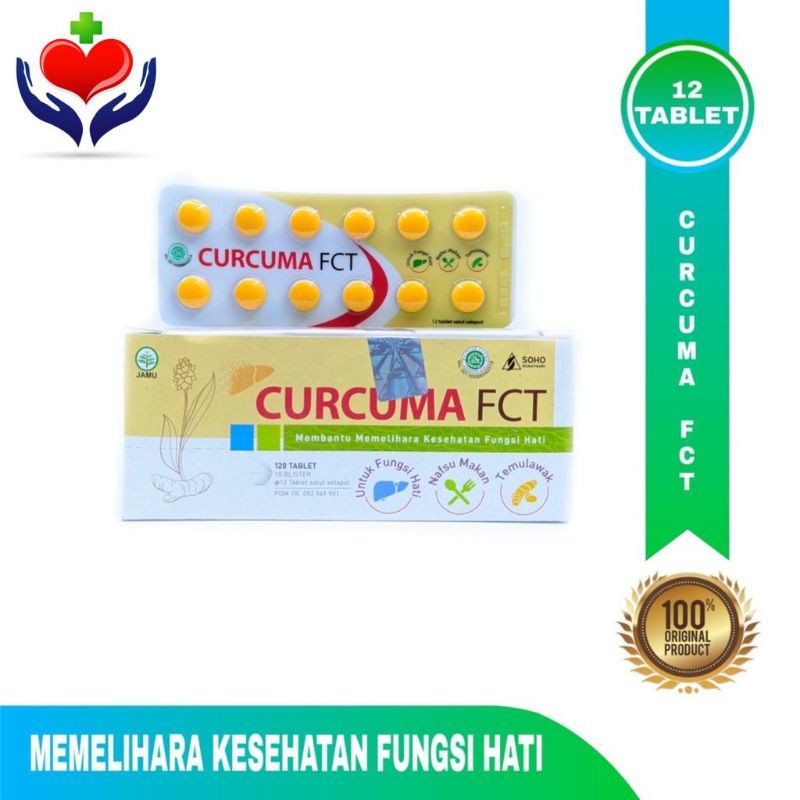 CURCUMA FCT / FORCE Original - Per Strip isi 12 Tablet - Memelihara Fungsi Hati &amp; Meningkatkan Imun