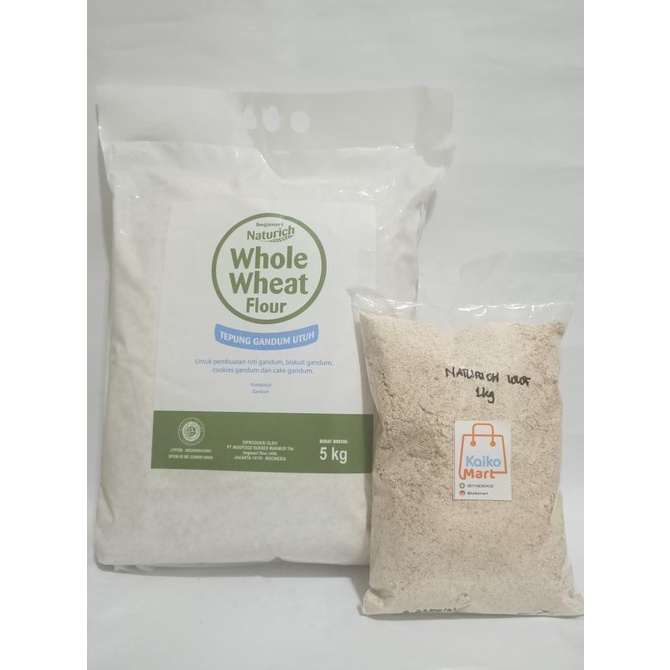 

Naturich Whole Wheat Flour (Tepung Gandum Utuh) Repack 1 Kg
