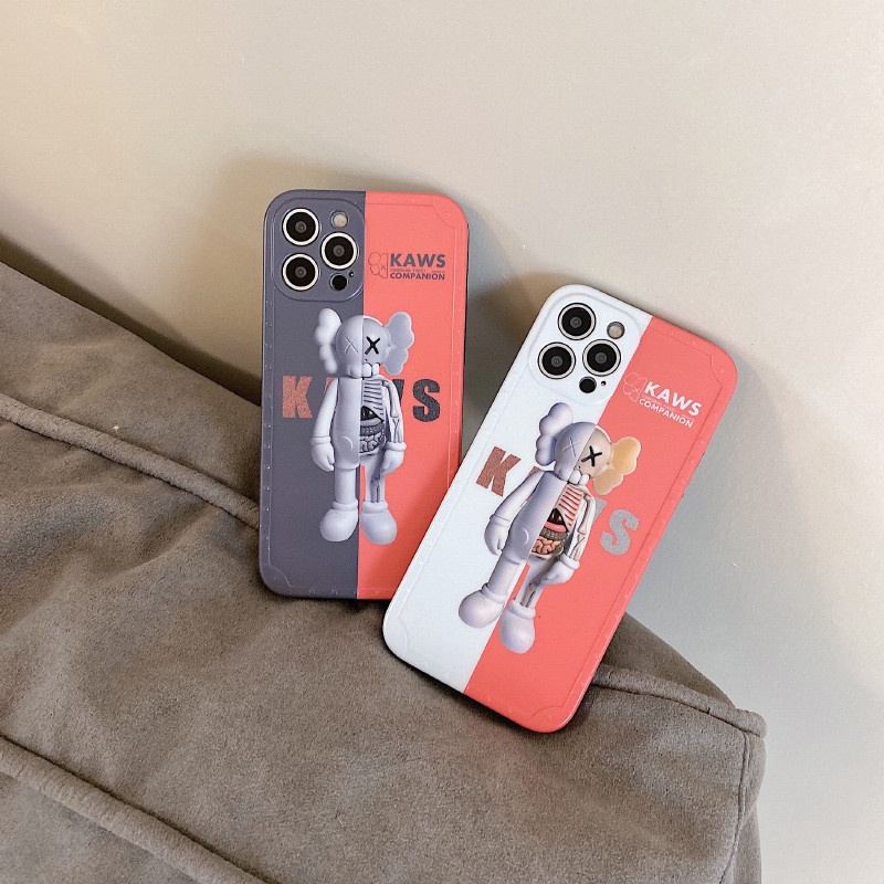 IPHONE Papan Warna Ganda Dalam Casing Ponsel Motif Beruang Cocok Dengan Iphone12 13 11 Pro Max X Xs Max Xr Djh7