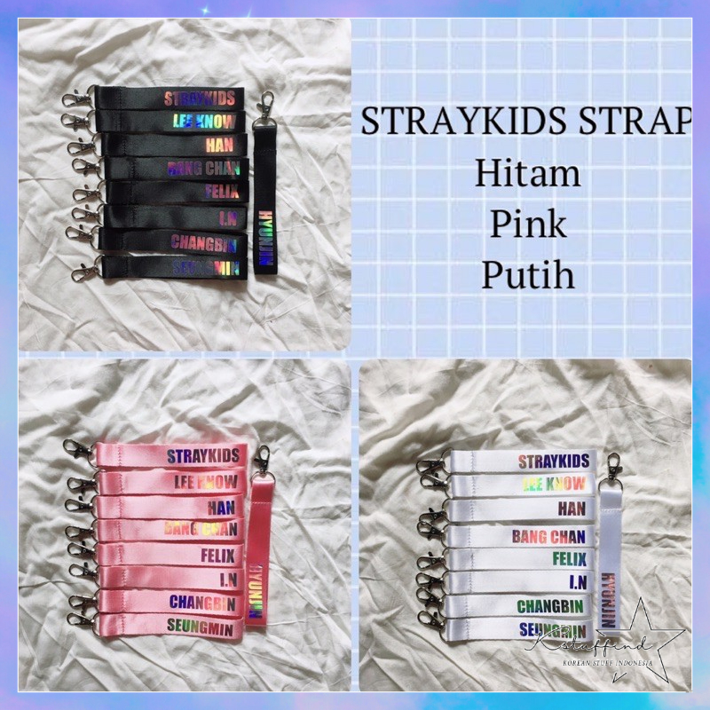 

[kstuffind] STRAYKIDS Gantungan kunci strap lanyard straykids mirah strap straykids