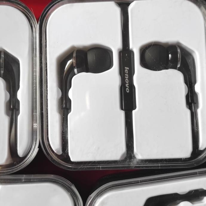 monggo] Lenovo Stereo Earbud with Mic LS-118 BLACK earphone lenovo LS118