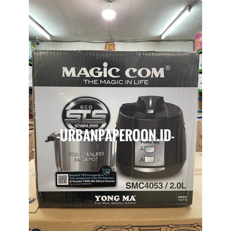 RICE COOKER/MAGICCOM YONGMA STAINLESS STEEL SMC 4053 2liter - HITAM