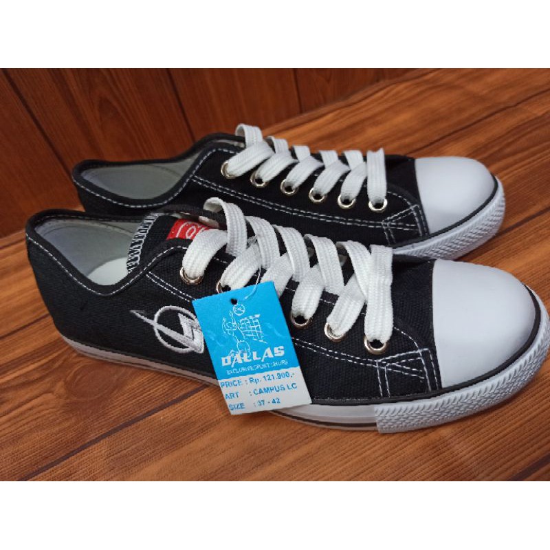 SEPATU DALLAS CAMPUS LOW CUT (LC) BLACK WHITE