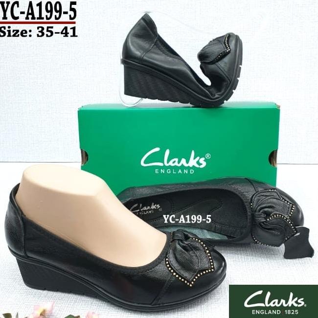 Sepatu Clarks YC-A199-5 Leaf Wedge TERPOPULER