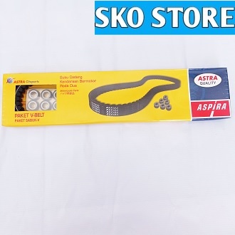 Vbelt Set YH-E76PA-MI3-1200 Aspira Original Vanbelt Vanbel V belt V-belt + Roller MIO M3, MIO Z Murah