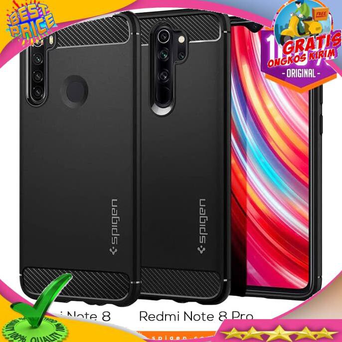 NEW PRODUK CASE REDMI NOTE 8 PRO / NOTE 8 SPIGEN RUGGED ARMOR CARBON FIBER CASING - NOTE 8 COD