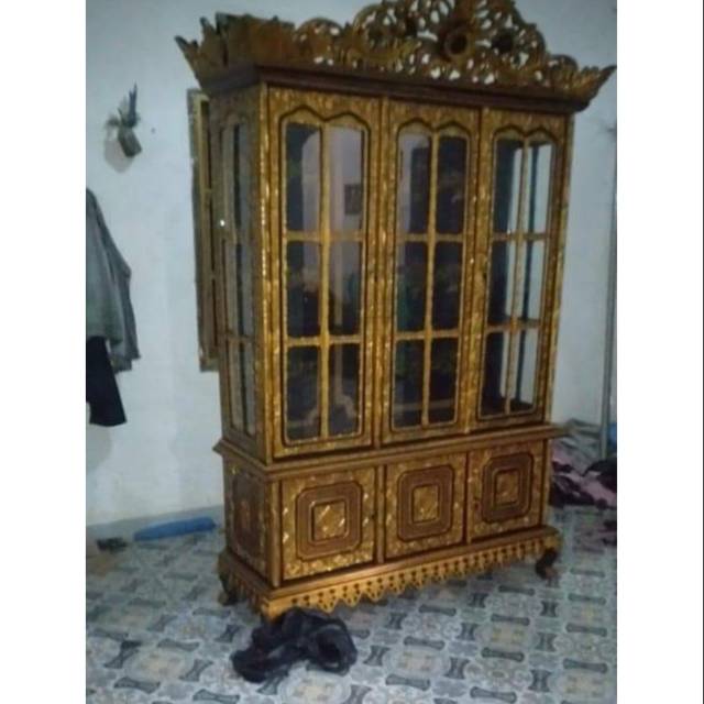 Lemari Hias khas Palembang 3 pintu garansi 4tahun