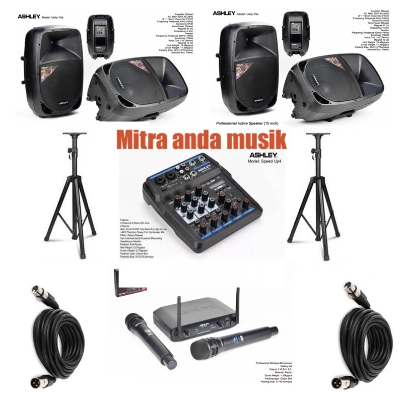 paket sound system murah bagus merk ashley