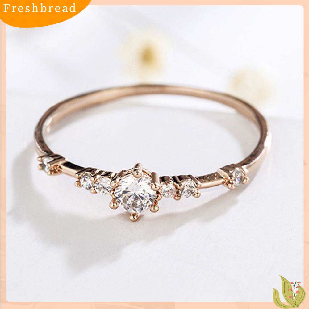 [TERLARIS]Women Fashion Plating Rhinestone Inlaid Finger Ring Party Jewelry Wedding Gift