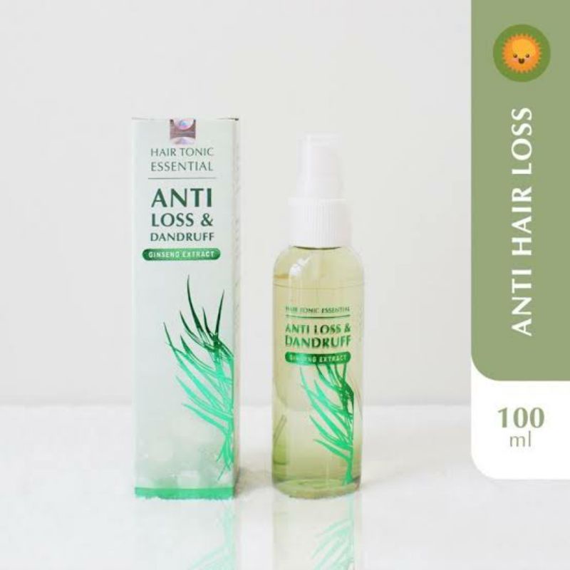 hair tonic essential green hijau anti loss anti dandruff