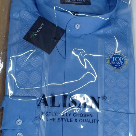 BAJU KOKO PRIA ALISAN LENGAN PANJANG - PUTIH, S