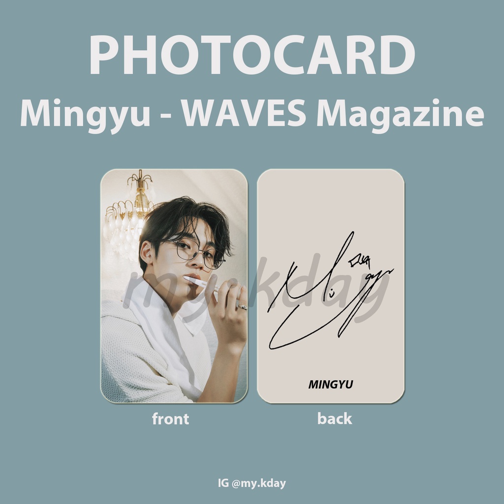PC-0893, Unofficial Photocard Mingyu SEVENTEEN WAVES Magazine 2 sisi