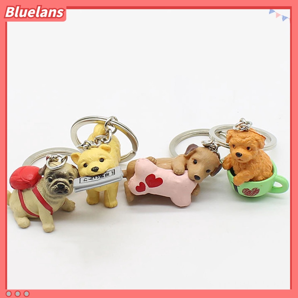 Bluelans Gantungan Kunci Bentuk Anak Anjing Bahan Resin Untuk Dompet Wanita