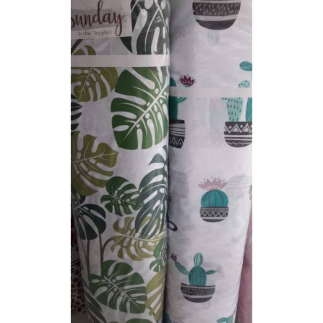 PO Sprei UK 120 Motif Daun Monstrea Hijau