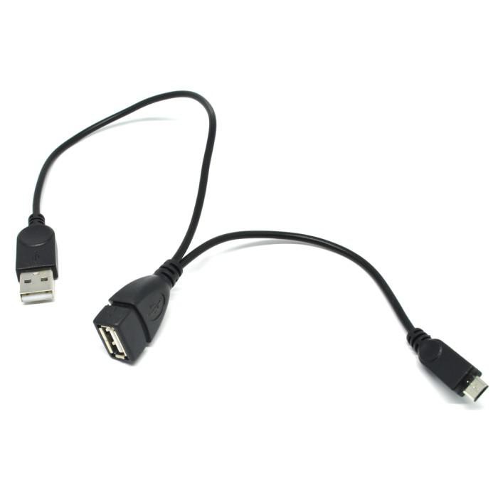 

PROMO - Robotsky OTG Micro USB to USB Male and Female - P10 - Black