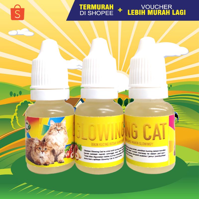 GLOWING CAT - Obat Bulu Rontok Kucing Obat Kucing Botak Obat Bulu Lebat Kucing Obat Menumbuhkan Bulu Kucing