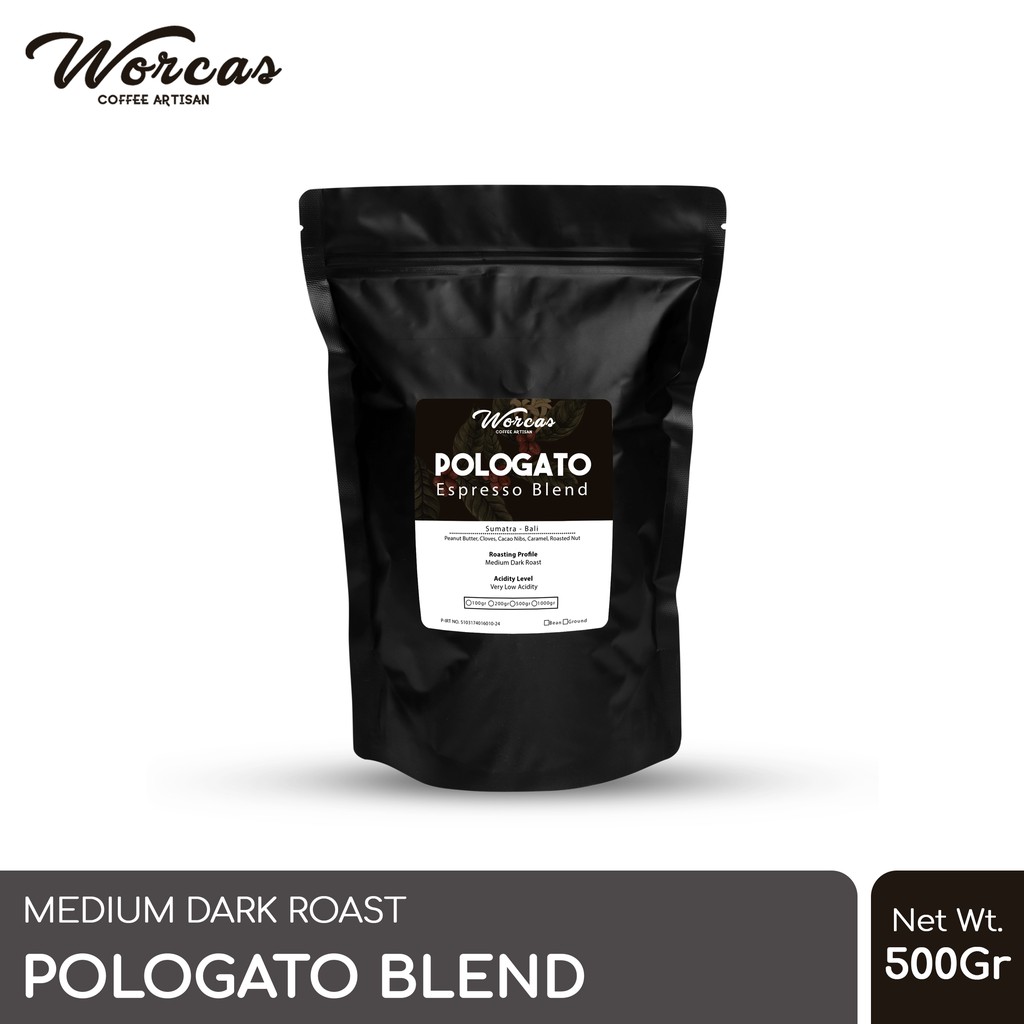 

WORCAS Kopi Pologato Espresso Blend 500 Gram