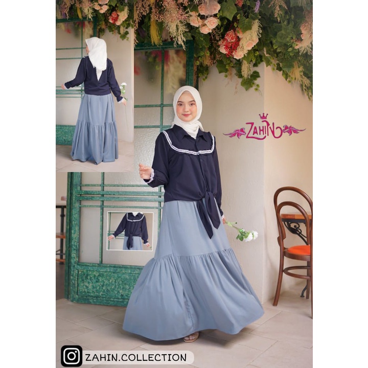 GAMIS raisa zahin ori dress set outherTERBARU itycrepe modis modern hits casual ootd muslimah fashion style