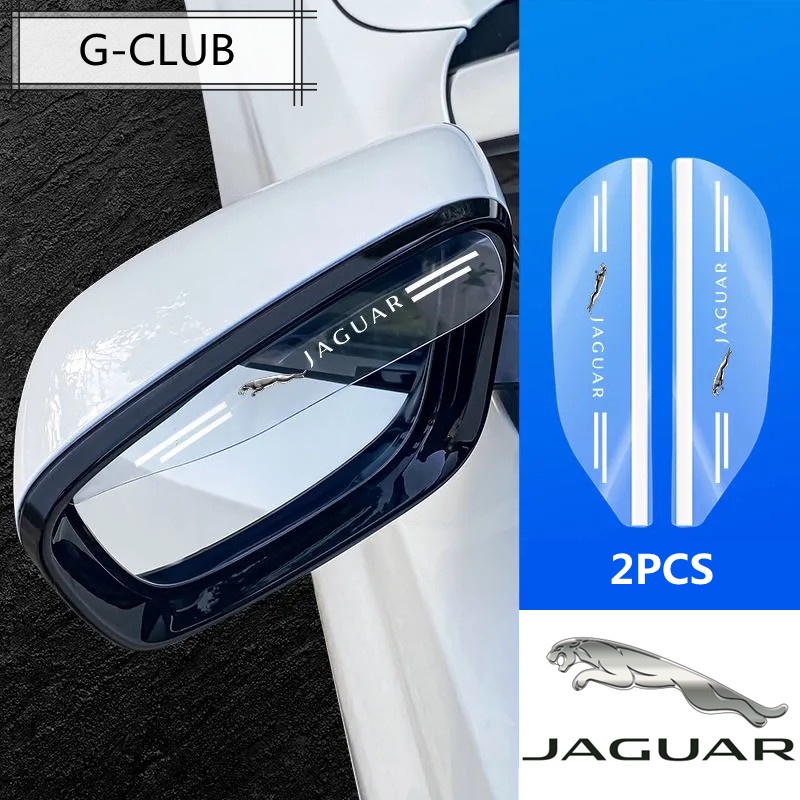 G-club 2PCS Eyebrow Pelindung Kaca Spion Mobil Anti Air / Hujan Untuk Jaguar XE XJL XF