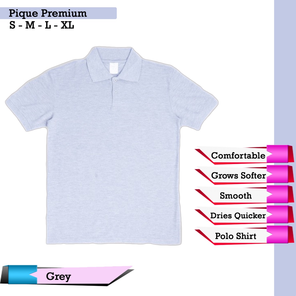 Kaos Polo / Polo Shirt Pria / Kaos kerah Pria [ POLO ABU  ] | Kaos Polo Pria / Polo Shirt Wanita |