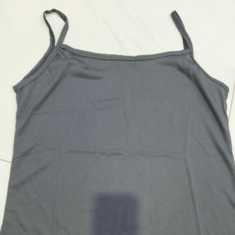 Tangtop/Tank top Kaos dalam Singlet Cewe Perempuan Dewasa size M - XXL bahan adem berkualitas-Abu-abu