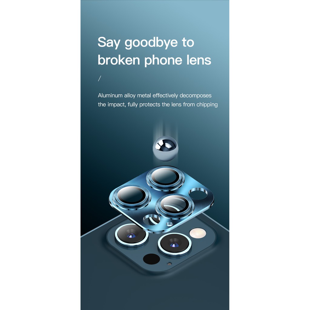 TOTU iPhone 12 Pro/12 Pro Max Tempered Glass Camera Pelindung Kamera Antigores Kamera