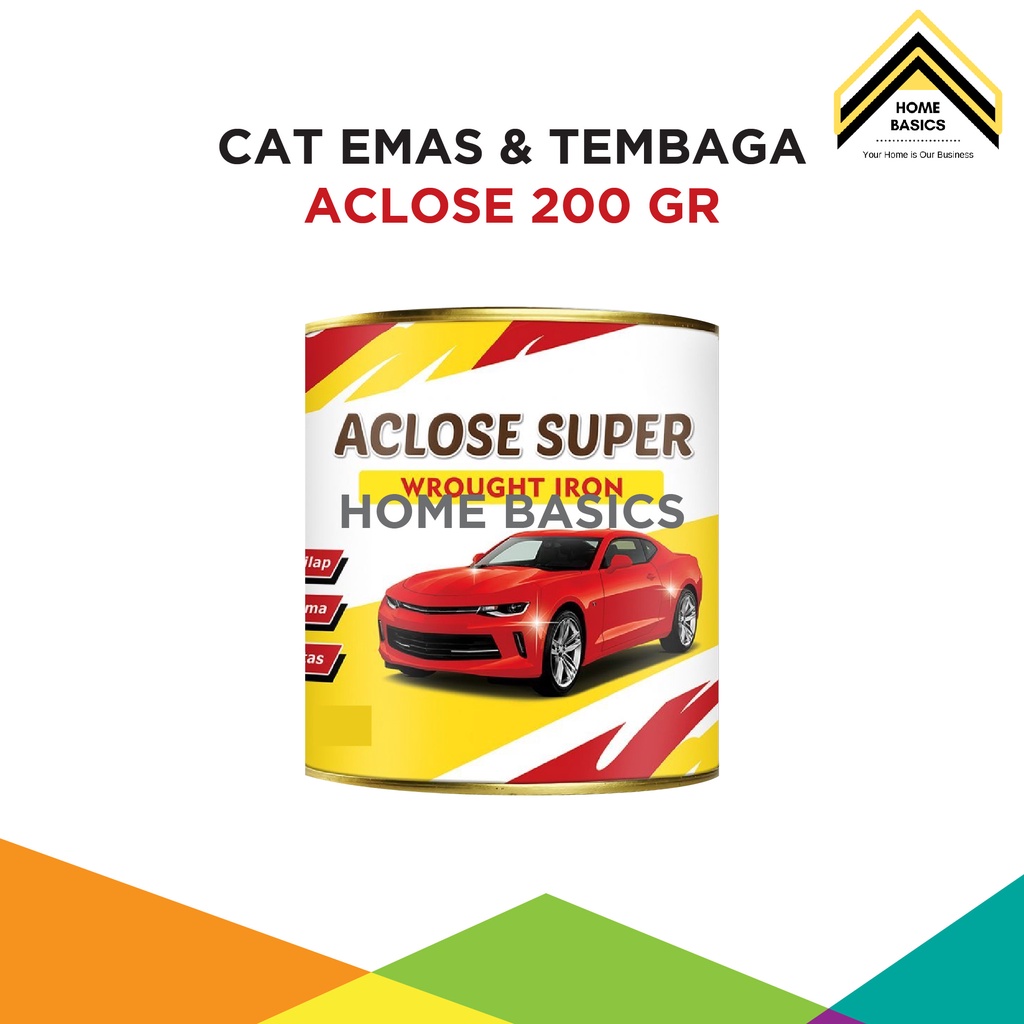 Cat Minyak Aclose 200 Gram / Cat Duco / Cat Kayu / Cat Besi - Emas / Tembaga
