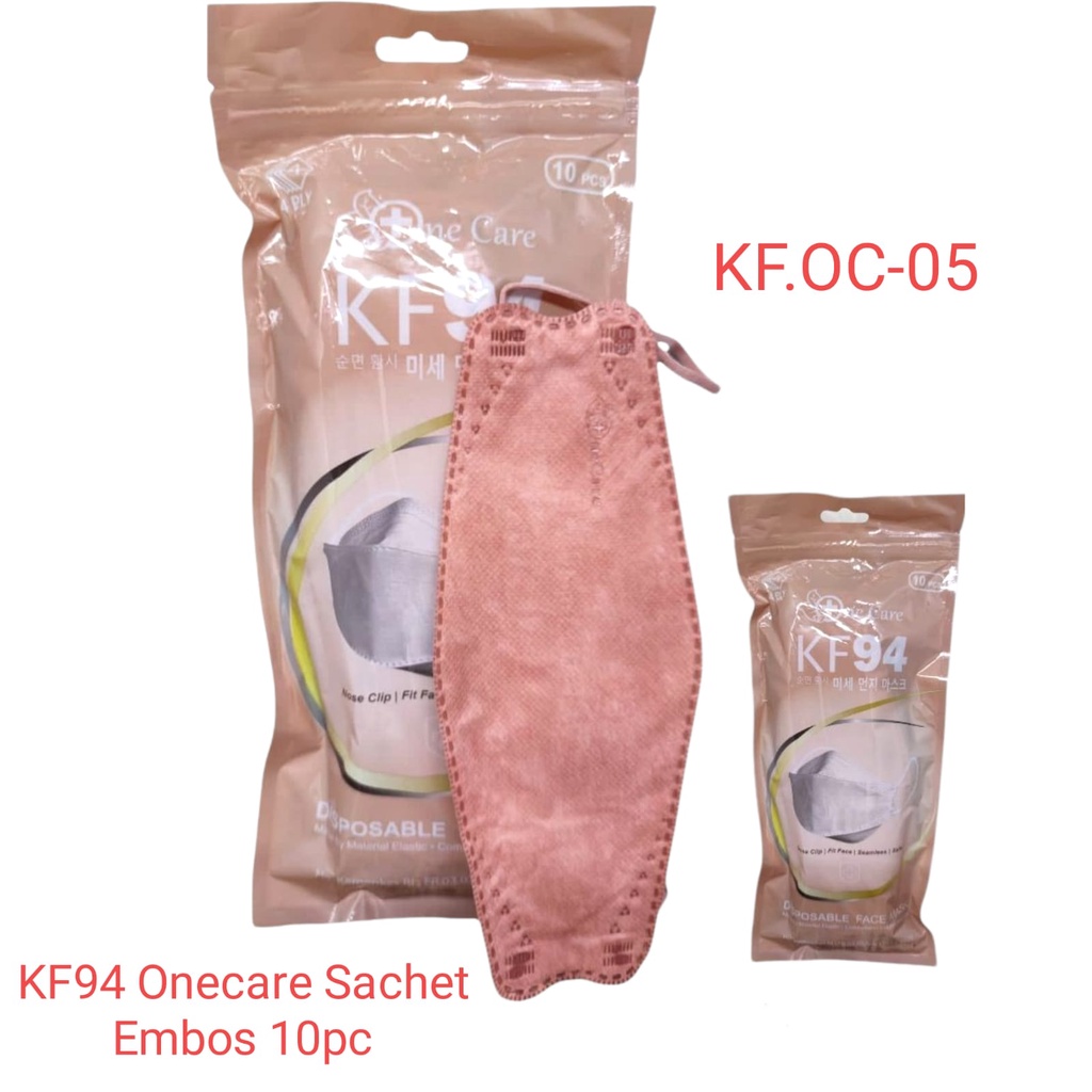 Masker KF94 Onecare Sachet Embos Best Premium Quality isi 10pc