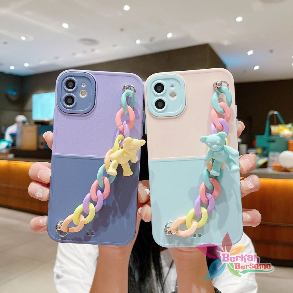 CASE FYP RANTAI BONEKA MACARON PROCAMERA SAMSUNG A50 A30S A50S A51 A52 M23 A23 A750 A7 2018 BB7095