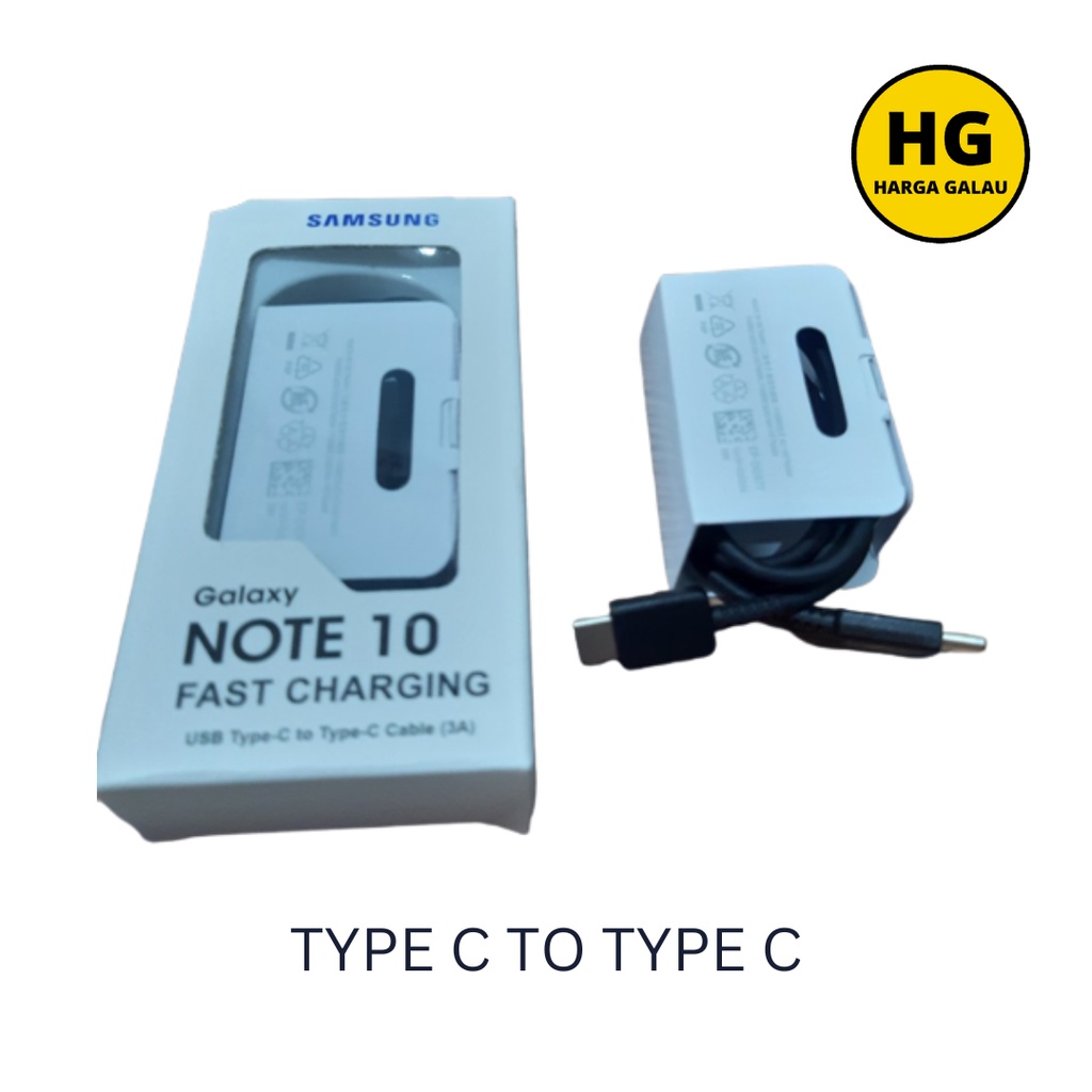 KABEL TIPE C Handphone Data dan Fast Charge Cable Type C to TypeC Fast Charging for Note10