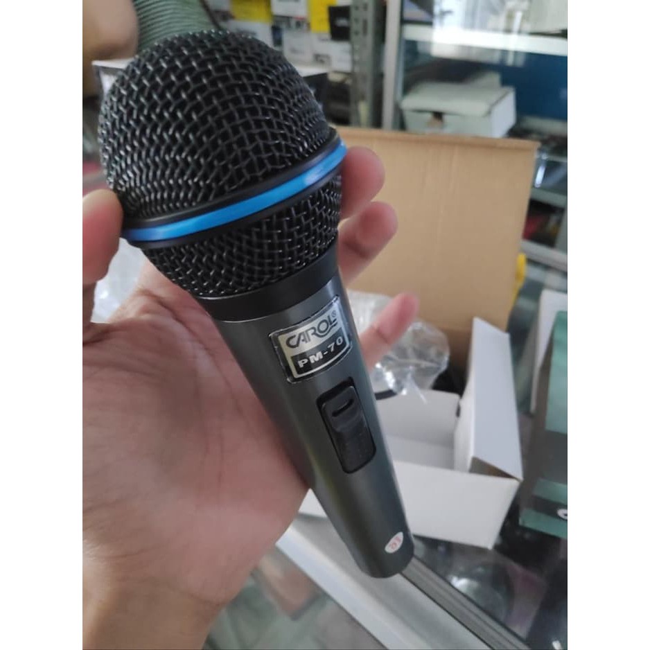 Mic Dynamic Carol PM70 PM 70 Mik Vokal Kabel PM-70 Microphone Wire Cable Carol Suara Detail Jernih
