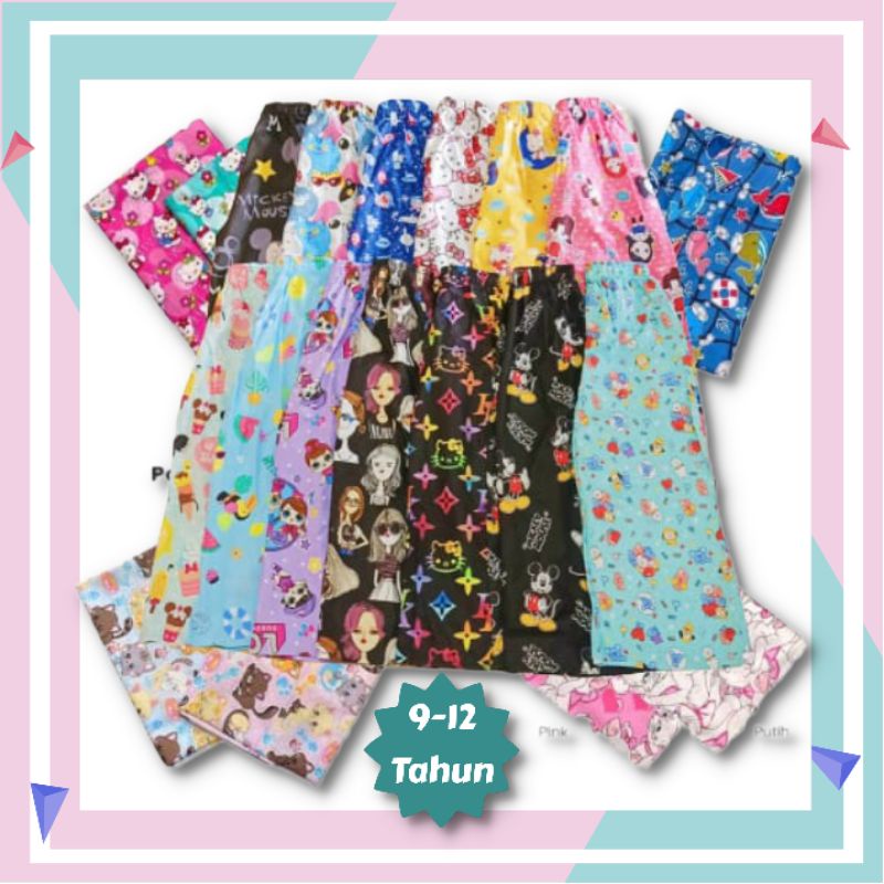 PILIH MOTIF Celana kulot anak perempuan 9 -12 Tahun