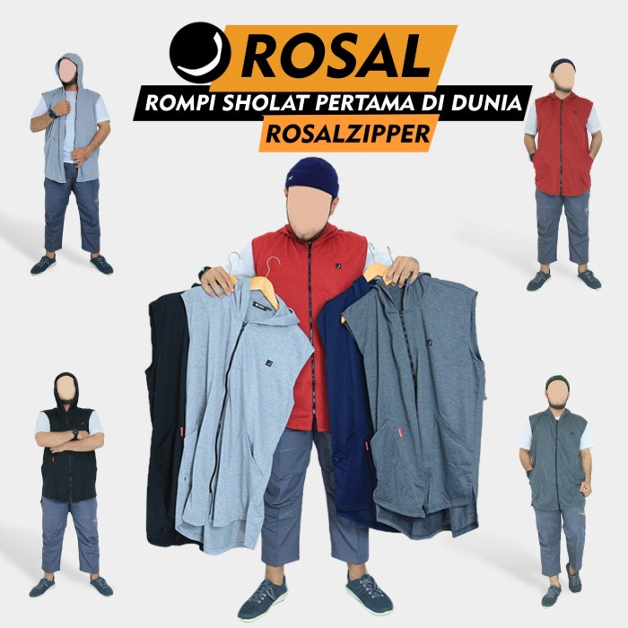 Sholat-Rompi- Rompi Shalat Rosal Zipper Hoodie (Kurta Sholat Pakistan) -Rompi-Sholat.