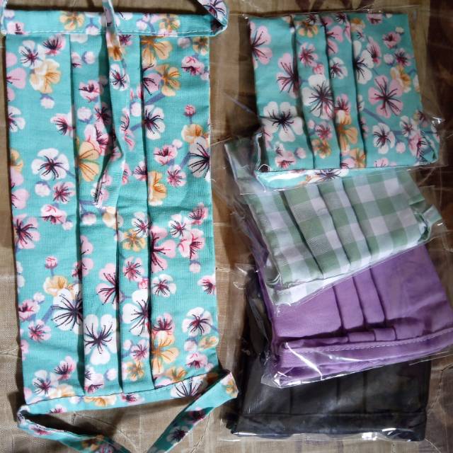 Masker kain hijab tali& karet