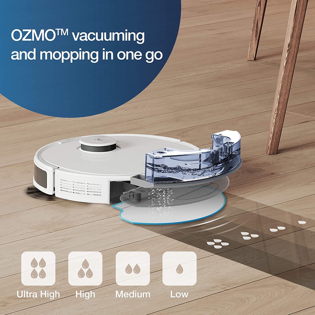 Ecovacs DEEBOT N8 Smart Robot Vacuum Cleaner Sapu Pel Vakum Penyedot Debu