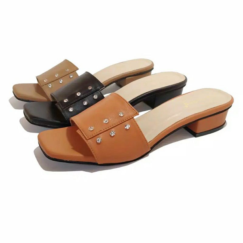 Sandal selop hak tahu wanita terbaru