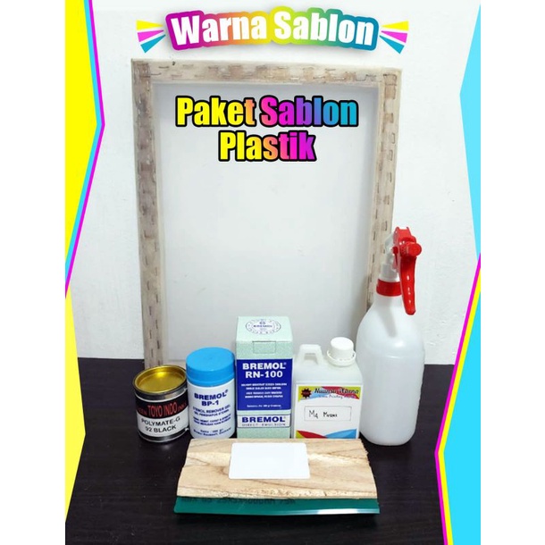 Paket sablon plastik lengkap