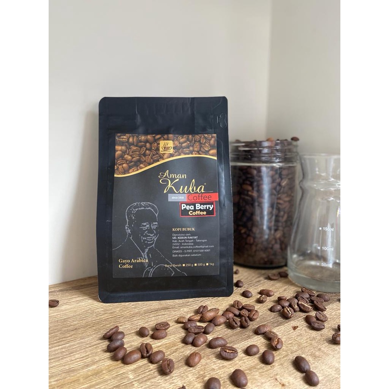 

kopi arabica aceh gayo pee berry 250gram aman kuba biji kopi dan medium grind